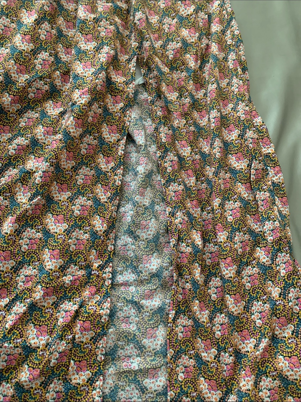 J. Crew Pink and Teal Floral Maxi Skirt - Picture 2 of 6